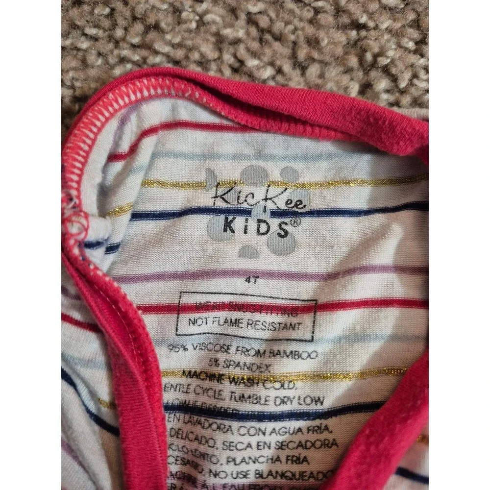 Kickee pants bamboo 2 piece pj set size 4t